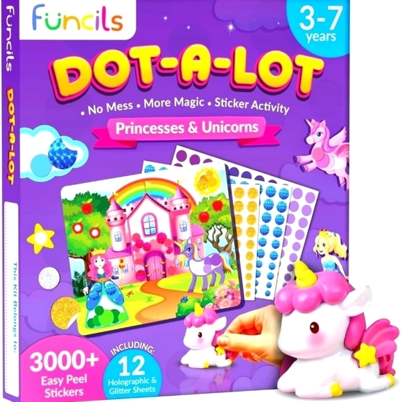 Dot Art Activity - Unicorn & Princess Sticker Art Kit - Picture 1 of 7